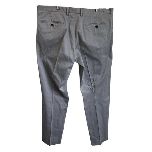 J. Crew Bowery Men’s Gray Slim Fit Stretch Chino Flat Front Cotton 36W/32L - Picture 2 of 7